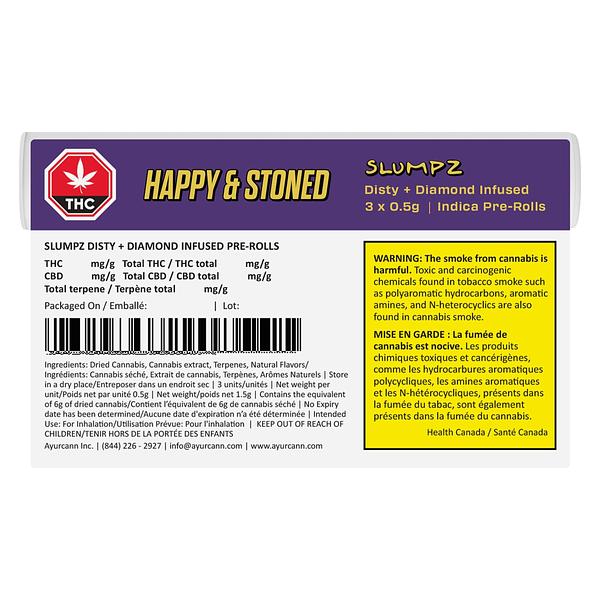 Happy & Stoned - Slumpz Disty+Diamonds Infused Pre Roll image 3
