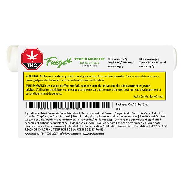 Fuego - Tropic Monster Distillate Infused Pre Roll image 3
