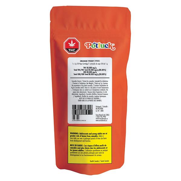 Potluck - Orange Twist 510 Thread Cartridge image 2