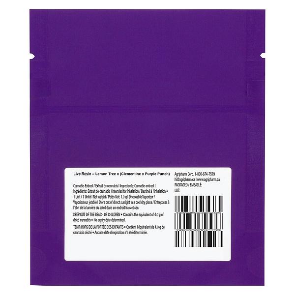 Purple Hills - Live Resin Lemon Tree X (Clementine X Purple Punch) Xl Vape image 3