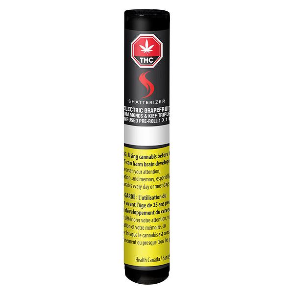 SHATTERIZER - Electric Grapefruit Shatter Diamonds & Kief Infused Pre Roll image 2