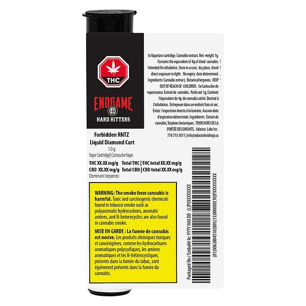 Endgame - Hard Hitters Forbidden RNTZ Liquid Diamond 510 Thread Cartridge image 3