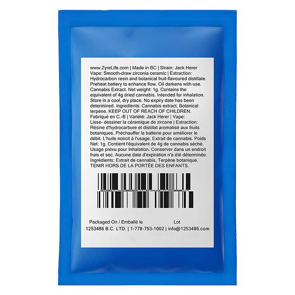 Zyre - Launch 1.0 - Mango Flavoured Cured Resin 510 Thread Cartridge image 3