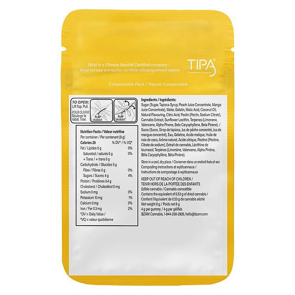 Wyld - Real Fruit Sour Peach Mango 3:1 Cbg:Thc image 3