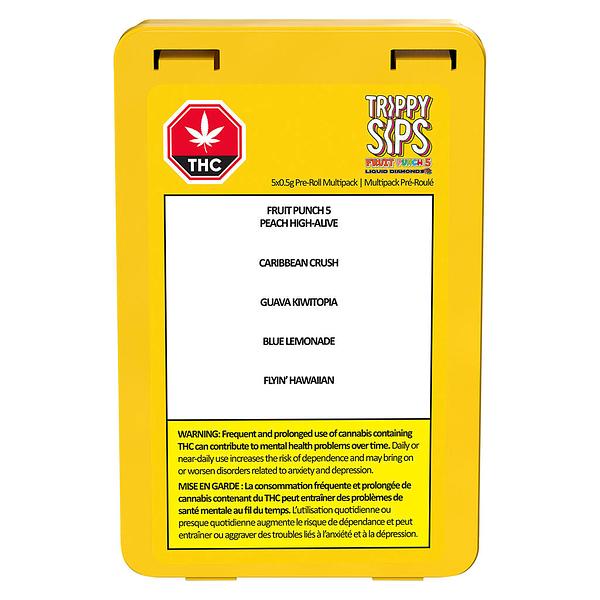 Trippy Sips - Fruit Punch 5 - Liquid Diamond Double Infused Pre Roll image 2