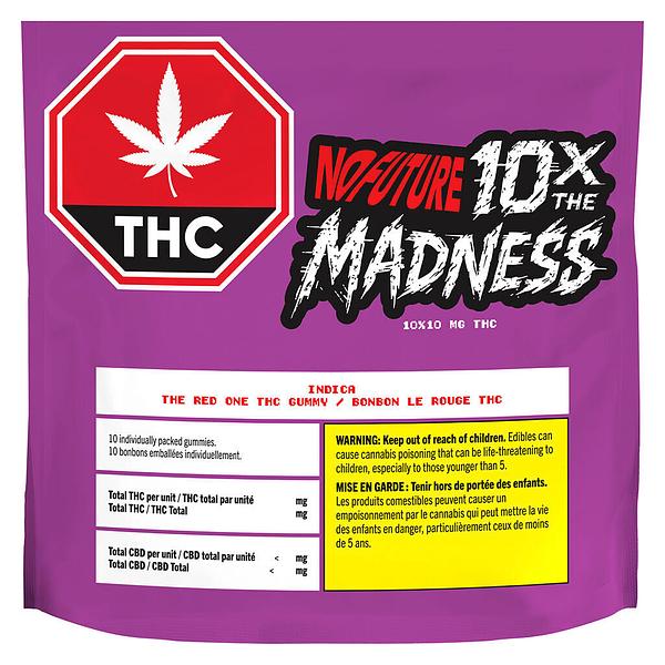 No Future - 10X The Madness: The Red One Indica THC Gummies image 2