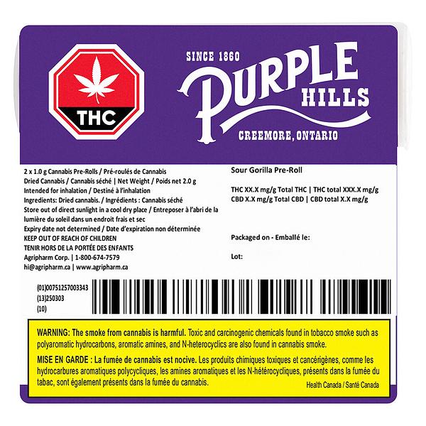 Purple Hills - Sour Gorilla Pre-Roll image 3
