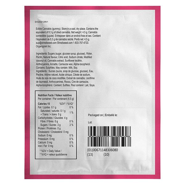 SHRED'EMS - Red Apple Peach Max10 Party Pack 100 Thc Gummies image 6