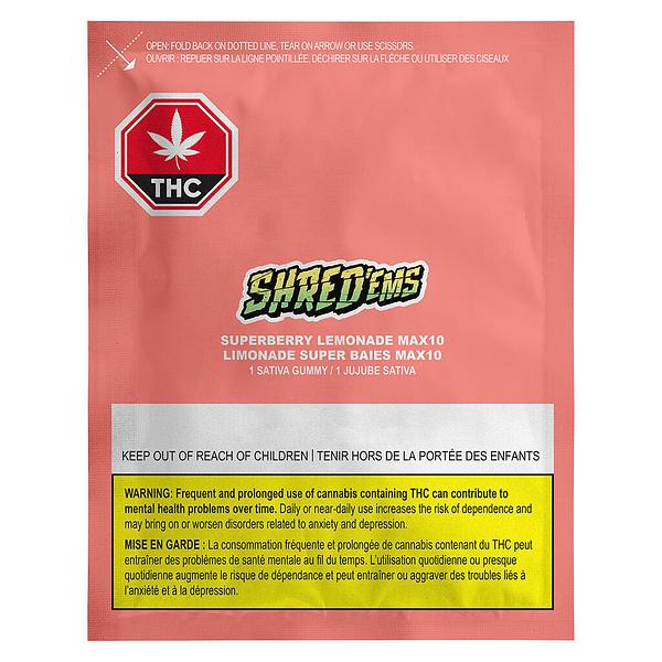SHRED'EMS - Superberry Lemonade Max10 Party Pack 100 Thc Gummies image 2
