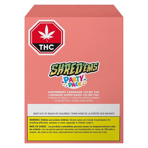 SHRED'EMS - Superberry Lemonade Max10 Party Pack 100 Thc Gummies image 3