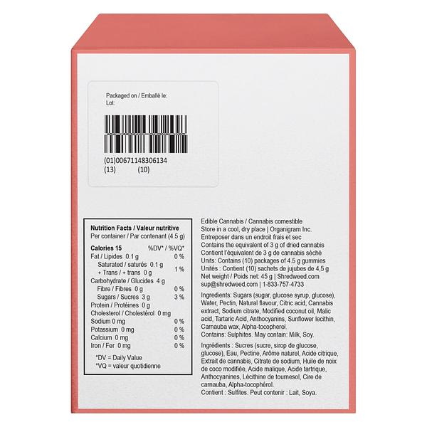 SHRED'EMS - Superberry Lemonade Max10 Party Pack 100 Thc Gummies image 7