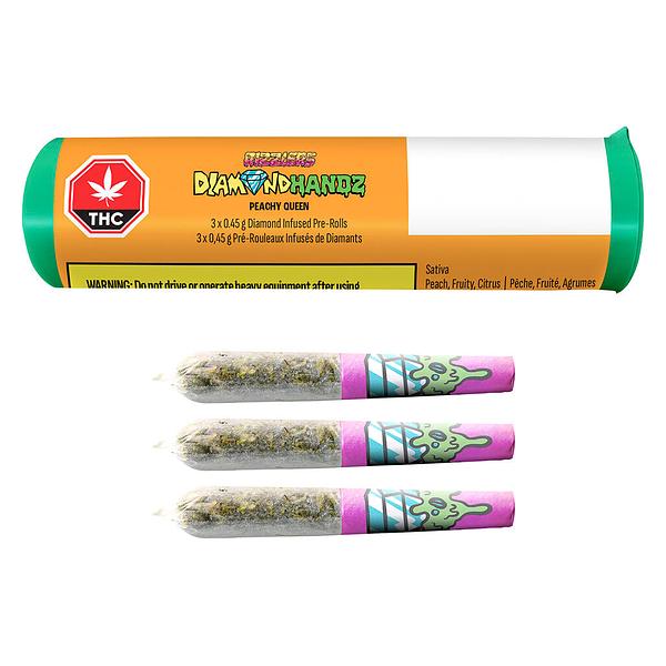 RIZZLERS - Diamond Handz - Peachy Queen Diamond Infused Pre Roll image 4