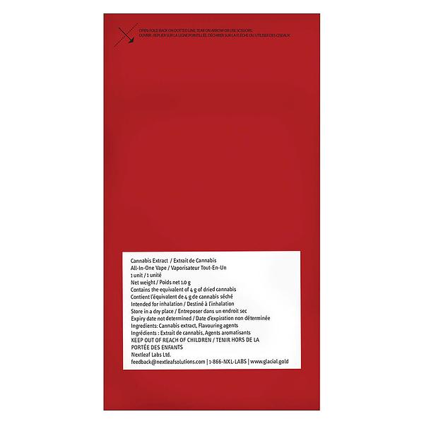 Glacial Gold - High THC Banger Cherry Bomb All-in-One Disposable Vape image 3