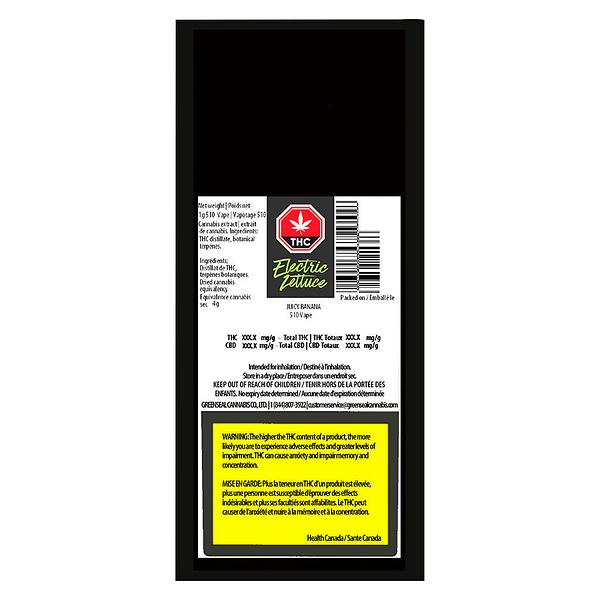 Electric Lettuce - Juicy Banana 510 Thread Cartridge image 2