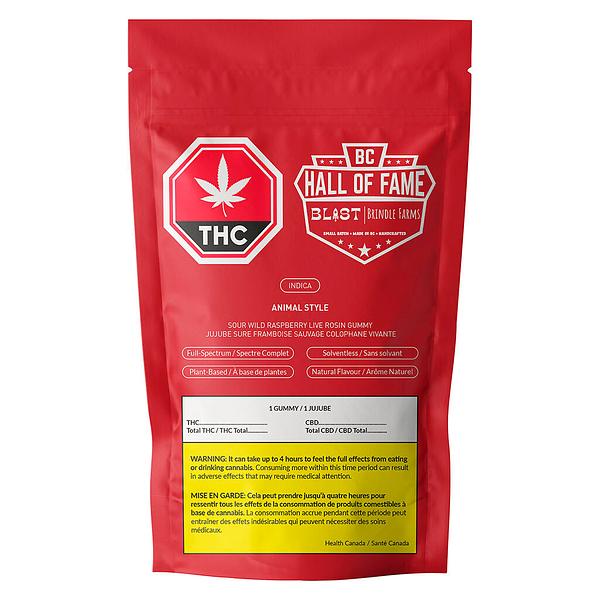BLAST - Sour Wild Raspberry Animal Style Live Rosin Gummy image 2
