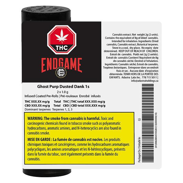 Endgame - Ghost Purp Dusted Dank 1s Infused Pre Roll image 3