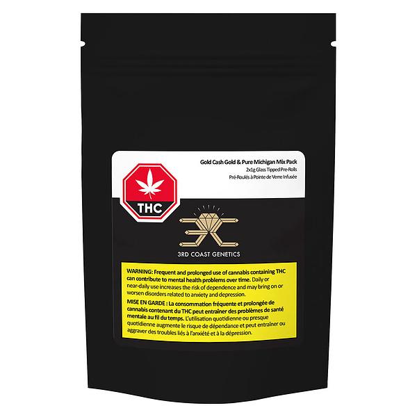 3rd Coast Genetics - Gold Cash Gold & Pure Michigan Glass Tip Pre-Roll Mix Pack image 2