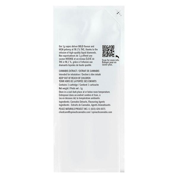 Spinach - Pink Bubba Liquid Diamonds 510 Thread Cartridge image 3