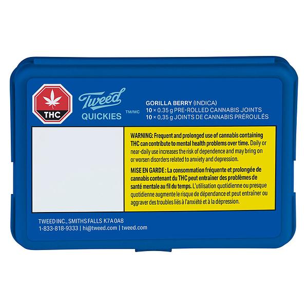 Tweed Quickies - Gorilla Berry Pre-Rolls image 2