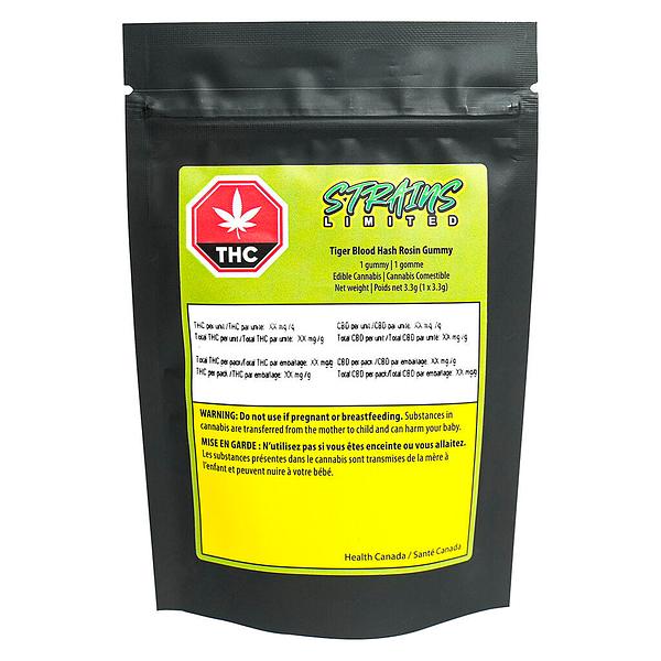 Strains Limited - Tiger Blood Hash Rosin Gummy image 2