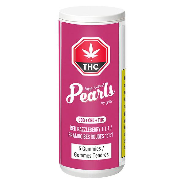 Pearls by grön - Red razzleberry cbg/cbd/thc chews image 2