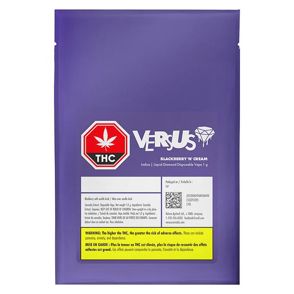 Versus - Versus Blackberry 'n' Cream Liquid Diamond Disposable Vape image 2