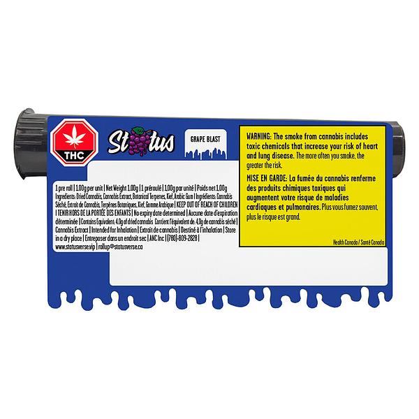 Status - Grape Blast Liquid Diamond Infused Kief Coated Blunt image 3