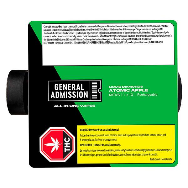 General Admission - Atomic Apple Liquid Diamond All-In-One Vape image 3
