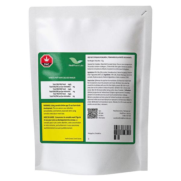 MediPharm Labs - Shake & Puff Rapid CBG:CBD Inhaler 5:10 image 2