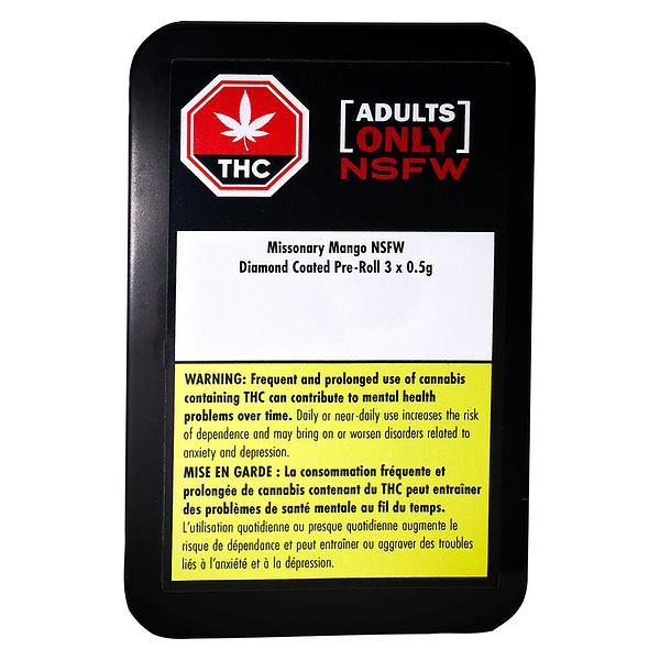 Adults Only - Missionary Mango NSFW Diamond Coated Infused Pre-Roll image 2