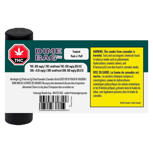 Dime Bag - Tropical Pack N’ Puff Milled Flower image 3