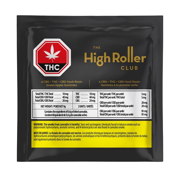 High Roller - High Roller CBG + THC + CBD Hash Rosin Green Apple Gummies image 2