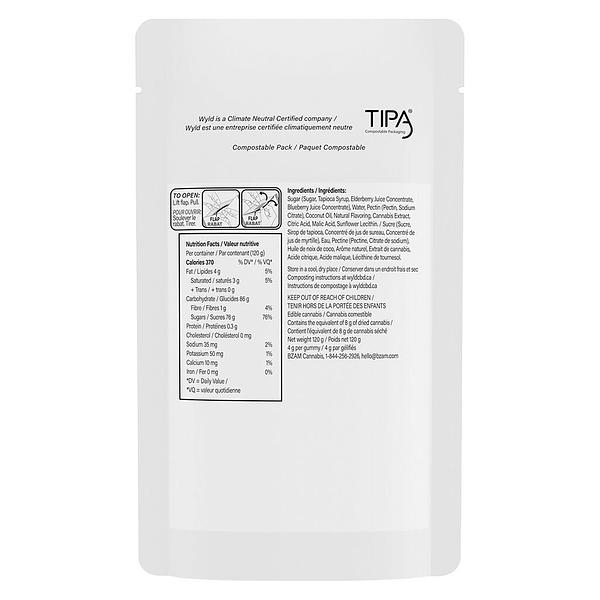 Wyld CBD - Real Fruit Elderberry 750mg CBD:150mg CBN image 3