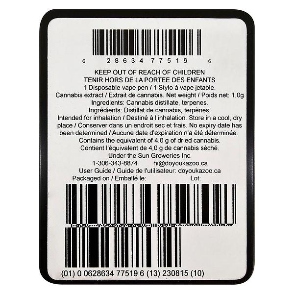 KAZOO - Suckerberry Sour 510 Thread Cartridge image 3