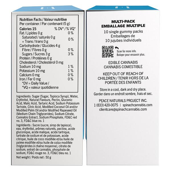 SOURZ by Spinach - Fully Blasted Blue Raspberry Watermelon Soft Chews image 5