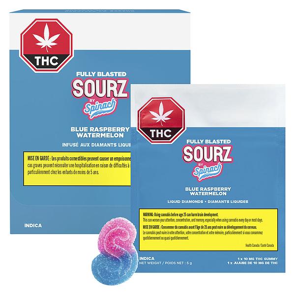SOURZ by Spinach - Fully Blasted Blue Raspberry Watermelon Soft Chews image 7