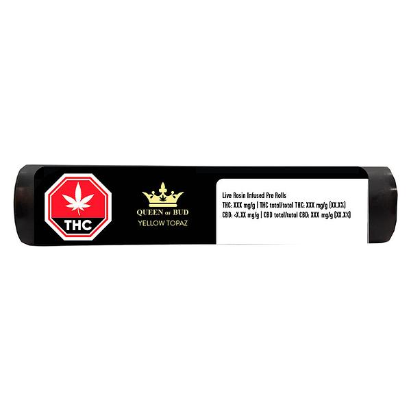 Queen of Bud - Yellow Topaz Live Rosin Mango Honey Infused Pre-Roll image 2