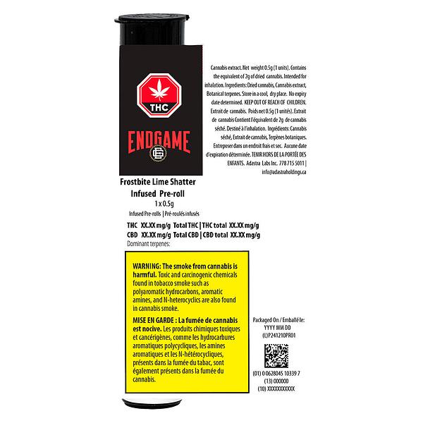 Endgame - Frostbite Lime Shatter Infused Pre-roll image 3