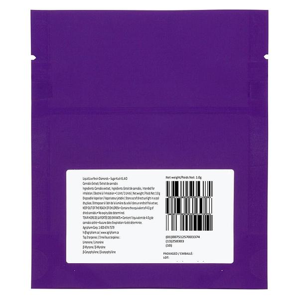 Purple Hills - Liquid Live Resin Diamonds – Sugar Kush XL All In One image 3