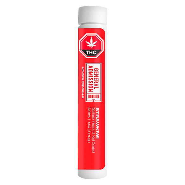 General Admission - Strawkiwi Distillate Infused Pre Roll image 2