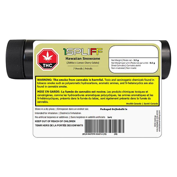 1Spliff - Hawaiian Snowcone Pre Roll image 3