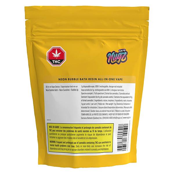 Nugz Vapes - Neon Bubble Bath Resin All In One Vape image 2