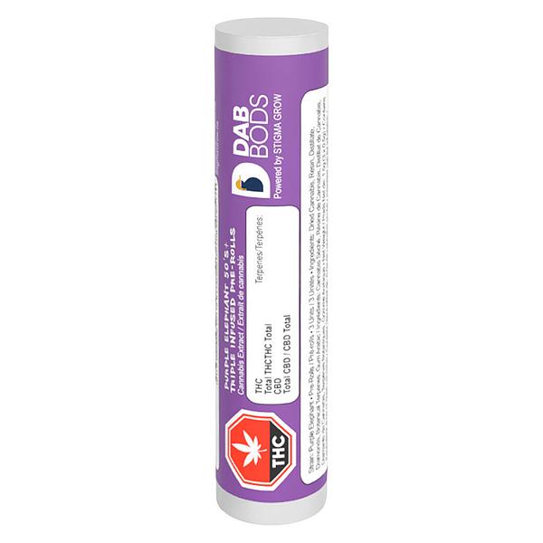 Dab Bods - Purple Elephant 50’s+ Triple Infused Pre-Roll image 2