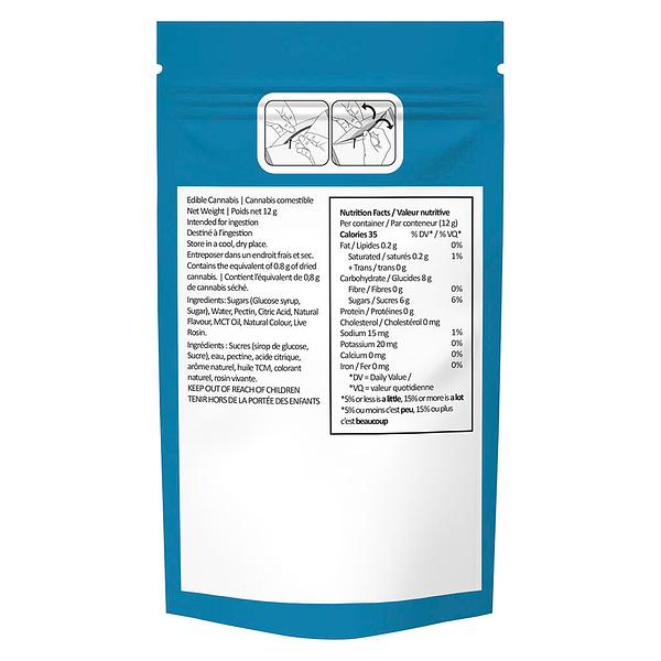 La Boca - Solventless Live Rosin Sour Blue Raz Gummies image 3