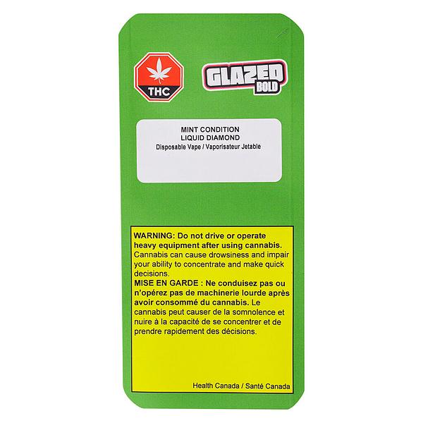 BOLD GLAZED - Mint Condition Liquid Diamond AIO Disposable image 2