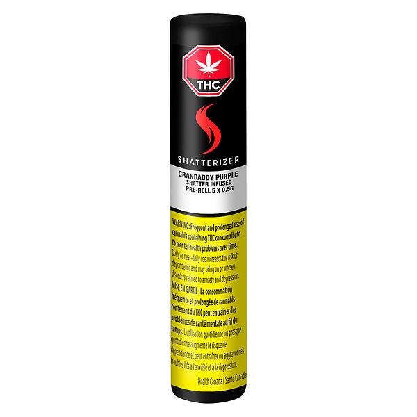 SHATTERIZER - Granddaddy Purple Shatter Infused Pre Roll image 2