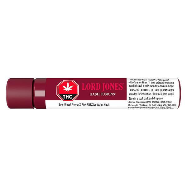 Lord Jones - Hash Fusions - Sour Diesel x Pink RNTZ Infused Pre-Roll