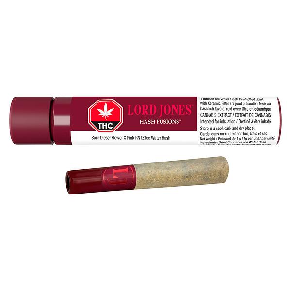 Lord Jones - Hash Fusions - Sour Diesel x Pink RNTZ Infused Pre-Roll