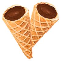 A-HA! - Caramel Chocolate Live Rosin Waffle Cones