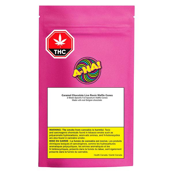A-HA! - Caramel Chocolate Live Rosin Waffle Cones image 2